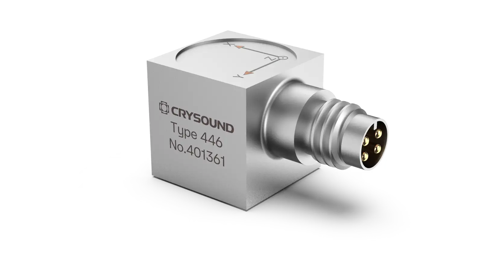 CRY446 IEPE加速度计，3 轴，10mv/g，±500g pk，1Hz ~ 5kHz