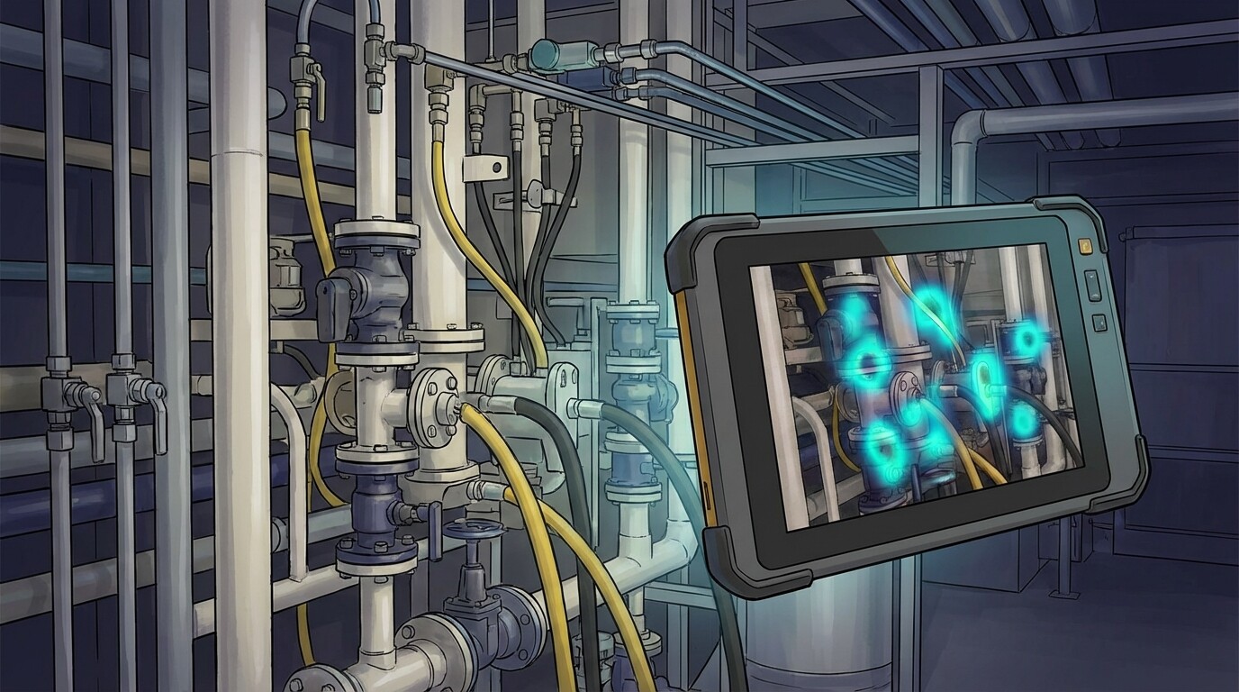 利用声学成像在工业阀组和管路周边更快定位压缩空气泄漏点