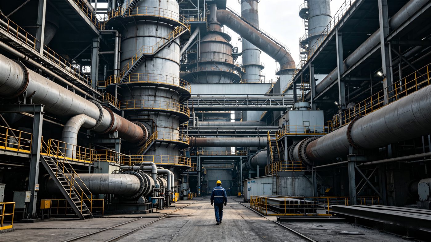 钢铁厂煤气管道与大型工业管网场景